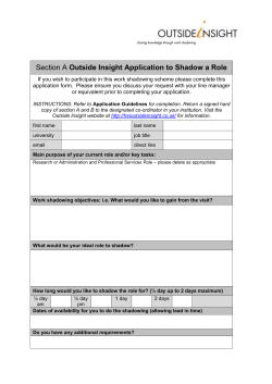 application form - Outside insight
