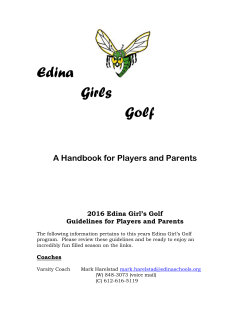 Edina Girl`s Varsity Golf