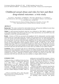 Childhood sexual abuse and risks for licit and illicit drug
