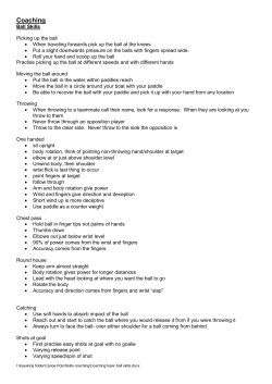 Coaching basic ball skills