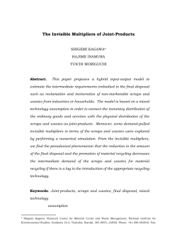 3. The Invisible Multipliers of Joint-Products
