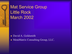 Mat Service Group - Goldsmith Organization