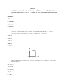 (c) The rotational inertia of a rod about its center is 1/12 ML 2 , where