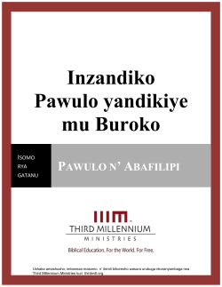 Paul`s Prison Epistles, Lesson 5