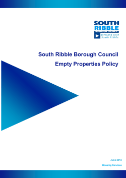 South Ribble Borough Council Empty Properties Policy