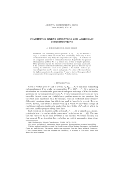 COMMUTING LINEAR OPERATORS AND ALGEBRAIC