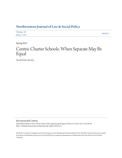 Centric Charter Schools: When Separate May Be Equal