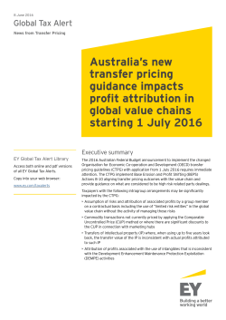 Australia`s new transfer pricing guidance impacts profit