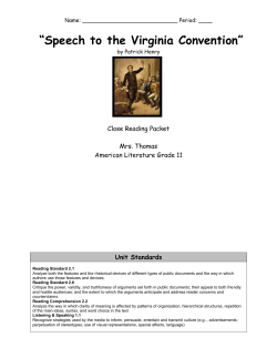 Speech to the Virginia Convention