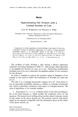 Note Approximating Fair Division with a Limited