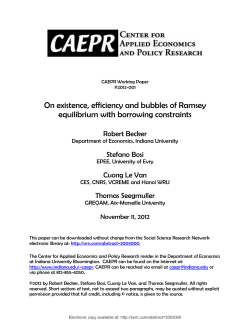On existence, efficiency and bubbles of Ramsey equilibrium