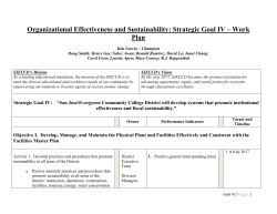 Strategic Goal IV – Work Plan - San Jose Evergreen Community