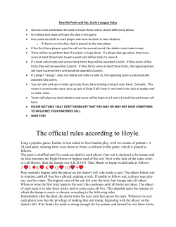 The official rules according to Hoyle.