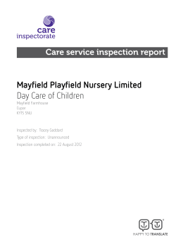 Mayfield Playfield Nursery Limited Day Care of