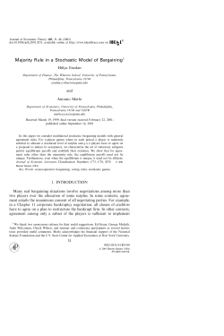 Majority Rule in a Stochastic Model of Bargaining