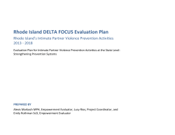 Rhode Island DELTA FOCUS Evaluation Plan