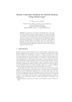 Robust Controller Synthesis for Hybrid Systems Using Modal Logic*