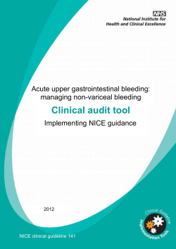 Non-variceal bleeding clinical audit tool