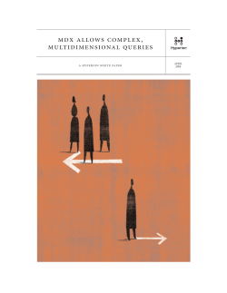 MDX (Multidimensional Expressions) complex and robust