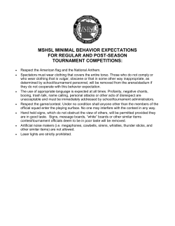 MSHSL Behavior Expectations