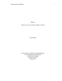 "Mythos": A Play in Two Acts About the Ability to Choose