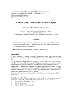 A Fixed Point Theorem For b-Metric Space