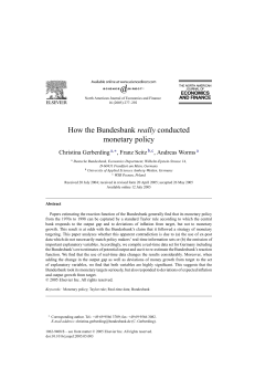 How the Bundesbank really conducted monetary policy