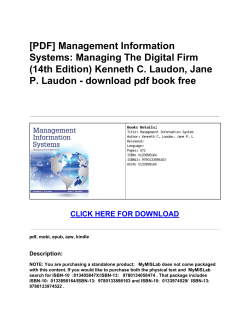 Management Information Systems: Managing The Digital Firm (14th
