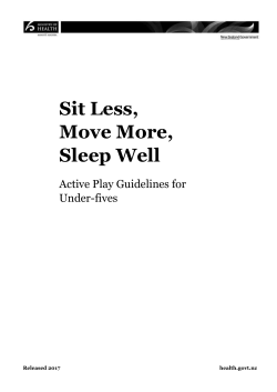 Sit Less, Move More, Sleep Well: Active play