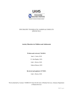 Anxiety Disorders in Children and Adolescents