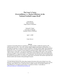 The Loser`s Curse - The University of Chicago Booth School of