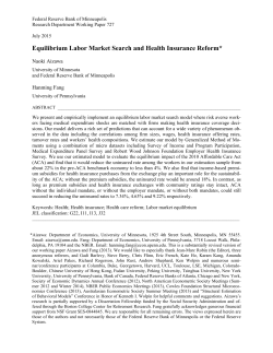 Equilibrium Labor Market Search and Health Insurance Reform