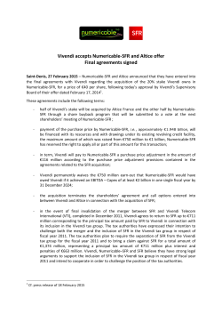 PR Offer accepted VIV 20% 27 02 15