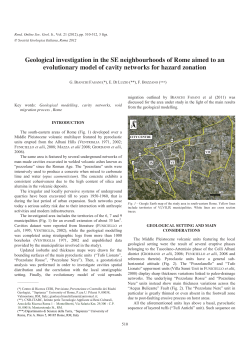 Geological investigation in the SE neighbourhoods of Rome aimed