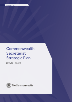 Commonwealth Secretariat Strategic Plan