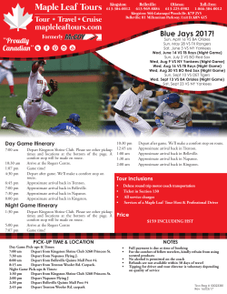 Blue Jays 2017! - Maple Leaf Tours