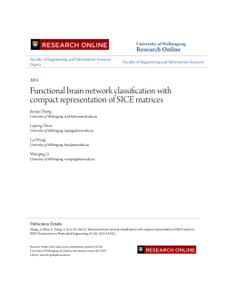 Functional brain network classification with compact representation