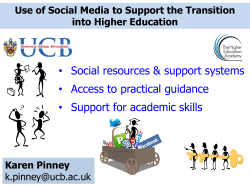1.8 Pinney - The use of social media to support transition into higher