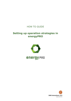 Setting up operation strategies in energyPRO