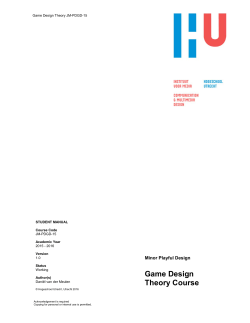 Game Design Theory Course - HU University of Applied Sciences