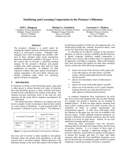 Satisficing and Learning Cooperation in the Prisoner`s Dilemma