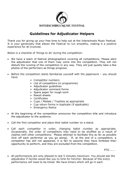 Guidelines for Stewards - interschools music festival