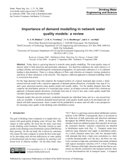 Importance of demand modelling in network water quality models: a