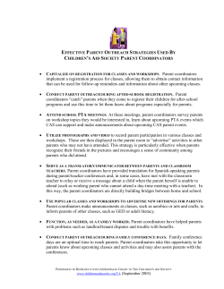 EFFECTIVE PARENT OUTREACH STRATEGIES USED BY