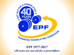 Strategiarbeid 2009 - European Powerlifting Federation
