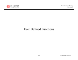 User Defined Functions