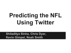 Predicting the NFL Using Twitter