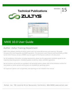 MXIE User Guide