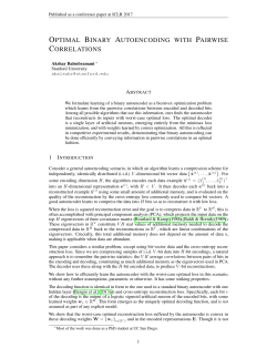 optimal binary autoencoding with pairwise correlations