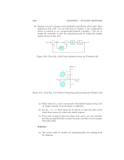 3058 CHAPTER 3. DYNAMIC RESPONSE 26. Suppose you are to